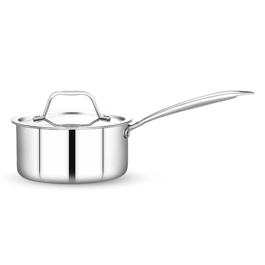 TRIPLY STAINLESS STEEL SAUCE PAN WITH LID (Induction Frienly)
